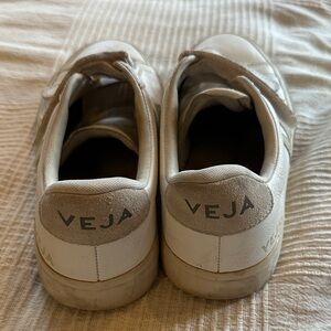 Veja Cream and Gray Sneakers